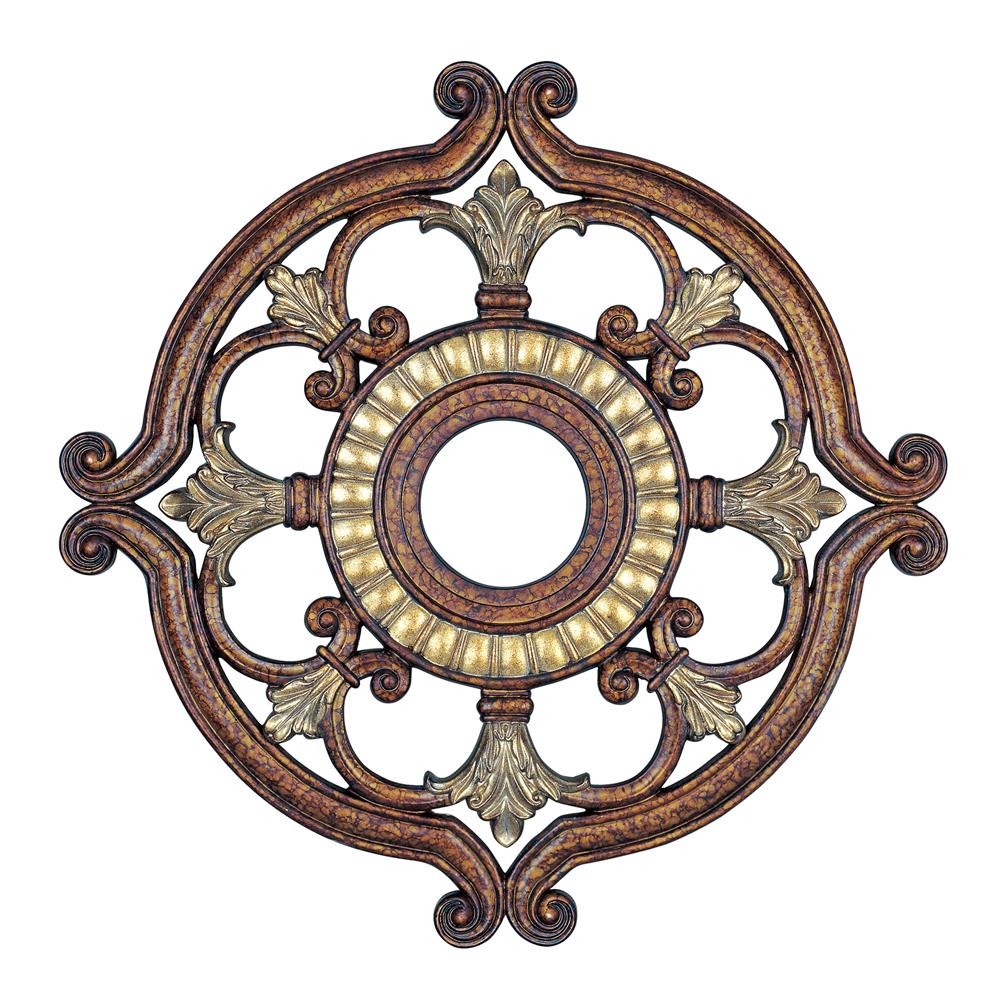 Livex Lighting 8216-64 Ceiling Medallion Ceiling Medallion in Palacial Bronze with Gilded Accents 